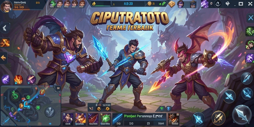 Gameplay seru dalam CIPUTRATOTO dengan pertarungan tim strategis.