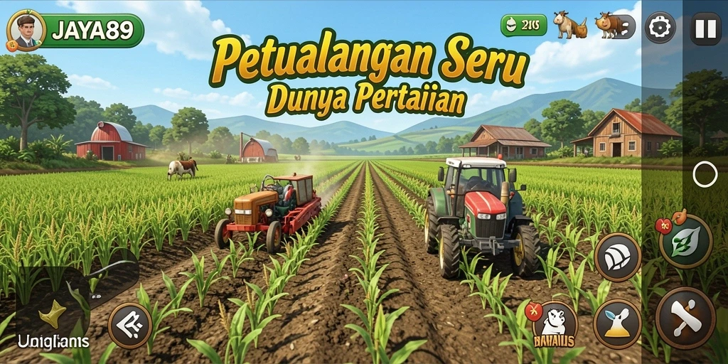 Gambaran gameplay seru dalam JAYA89 dengan berbagai aktivitas pertanian.