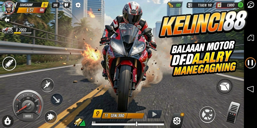 Gameplay seru balapan motor di KELINCI88.