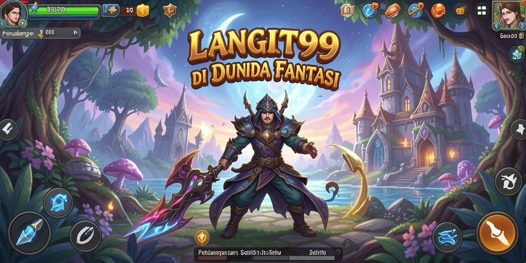 Tampilan menarik dari gameplay petualangan LANGIT99.
