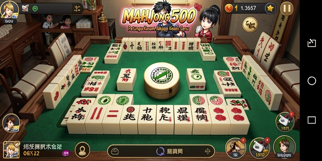 Tampilkan gameplay seru MAHJONG500 dengan tantangan Mahjong.