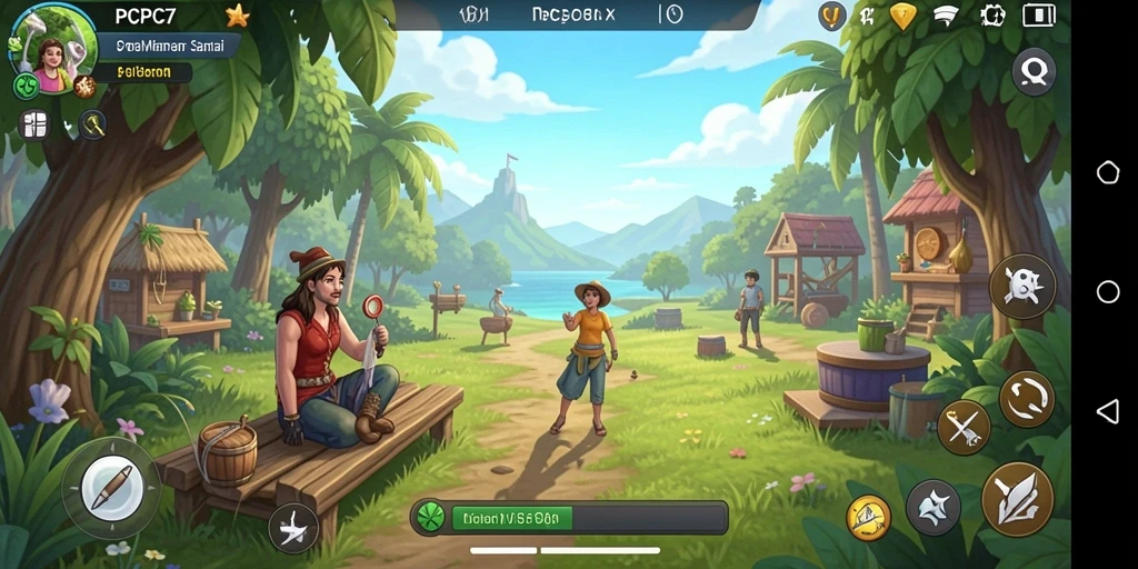 Tangkapan layar <strong>PCPC7</strong> menampilkan gameplay santai dan penuh warna.