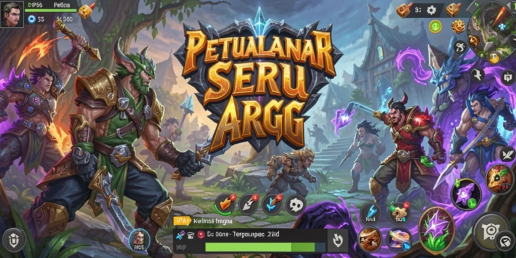 Tangkapan layar utama RP66 menunjukkan aksi pertarungan dinamis di dunia fantasi.