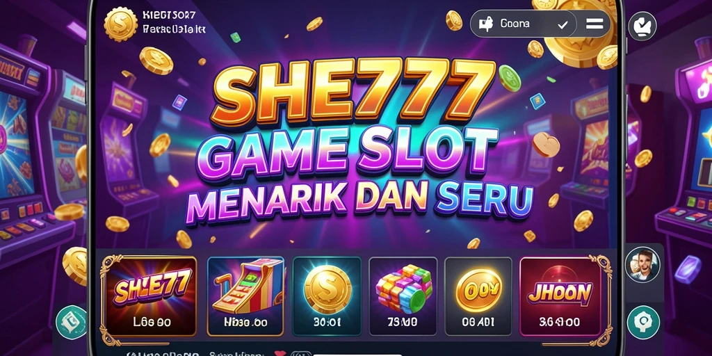 Tampilan gameplay Slot di SHE777 yang seru dan penuh warna.