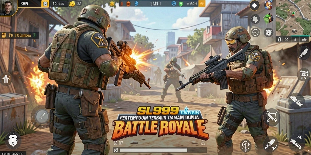 Tampilan menarik dari gameplay Battle Royale SL999 yang mengasyikkan.