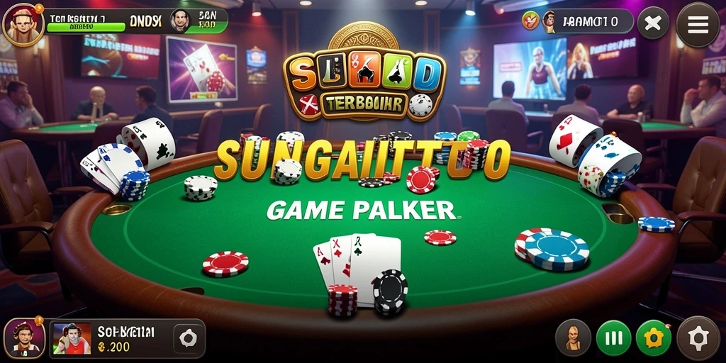 Screenshot gameplay SUNGAITOTO menampilkan aksi seru permainan Poker.