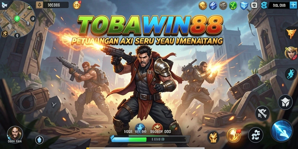 Tampilan utama TOBAWIN88 dengan aksi seru dan menantang.
