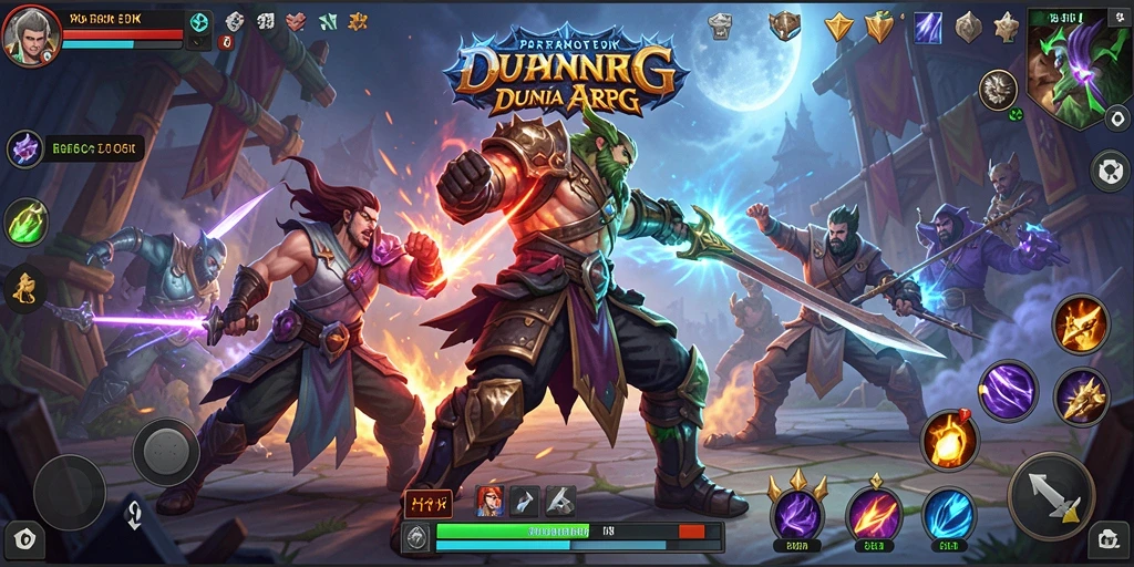 Tampilan gameplay V07 yang mengesankan dengan pertempuran ARPG.