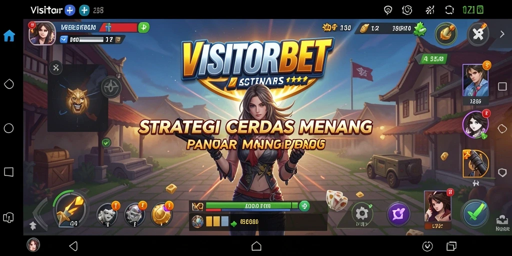 Screenshot utama VISITORBET menampilkan aksi strategis yang intens dan gameplay menarik.